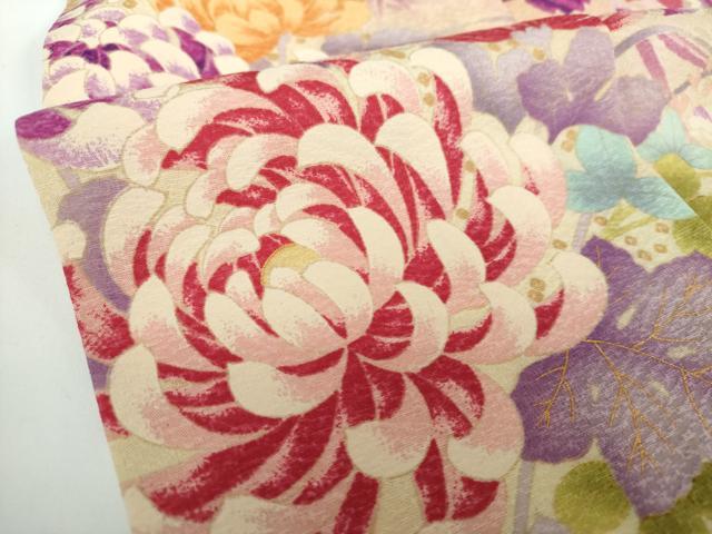 平和屋着物○豪華振袖 駒刺繍 吉祥花文 暈し染め 金彩 正絹