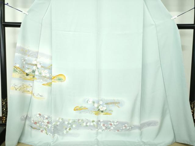 平和屋着物○訪問着 立波花文 暈し染め 金彩 正絹 逸品 未