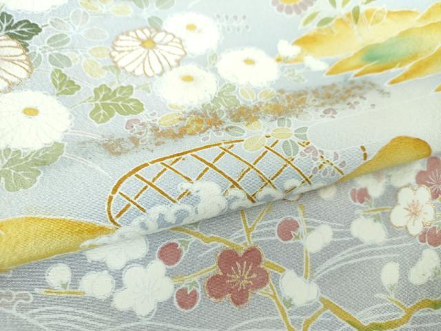 平和屋着物●訪問着　立波花文　暈し染め　金彩　正絹　逸品　未使用　DAAV6655ps 平和屋着物○訪問着 立波花文 暈し染め 金彩 正絹 逸品 未