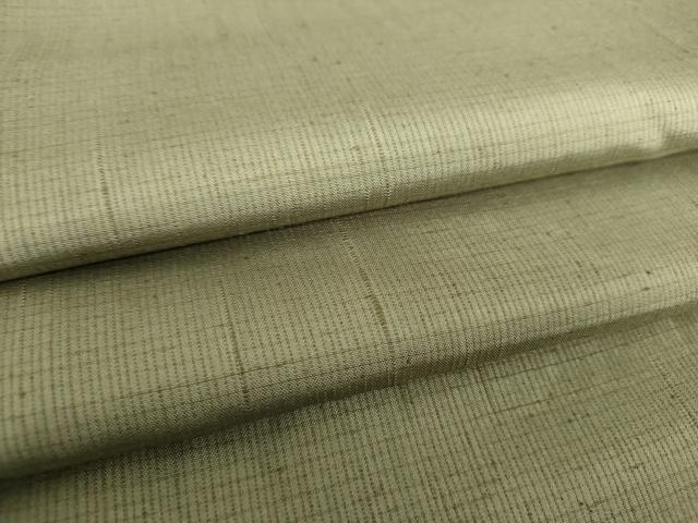 平和屋着物●上質な紬　色無地　海松色　正絹　逸品　未使用　DAAV6664ps