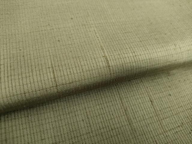 平和屋着物○上質な紬 色無地 海松色 正絹 逸品 未使用 DAAV6664ps