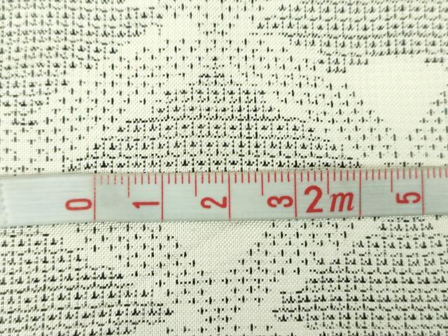 平和屋着物○本場大島紬 白大島 9マルキ 150亀甲 洋花文 正絹