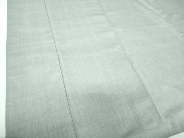 平和屋着物○本場結城紬 重要無形文化財 色無地 藍鼠色 証紙