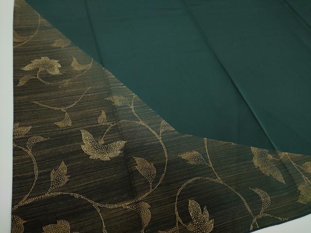 平和屋着物●中国三大刺繍　相良刺繍　訪問着　花唐草文　金彩　正絹　逸品　DAAV6692ps 平和屋着物○中国三大刺繍 相良刺繍 訪問着 花唐草文 金彩 正絹 逸品