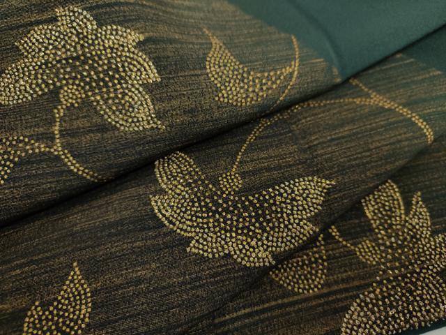 平和屋着物●中国三大刺繍　相良刺繍　訪問着　花唐草文　金彩　正絹　逸品　DAAV6692ps 平和屋着物○中国三大刺繍 相良刺繍 訪問着 花唐草文 金彩 正絹 逸品