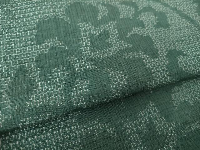 平和屋着物○結城紬 奥順 はたおり娘 100亀甲 更紗花唐草