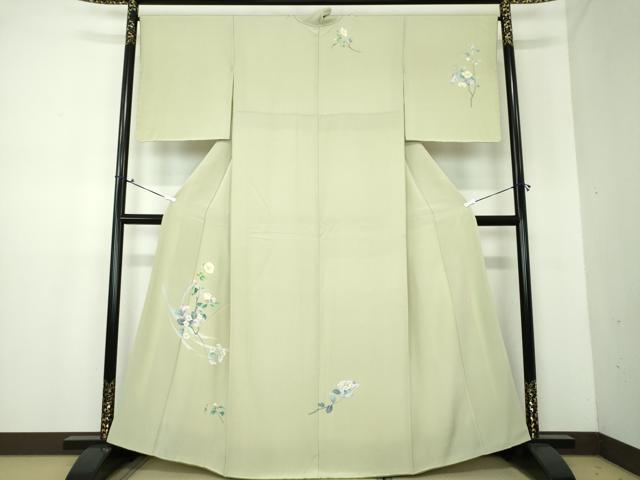 平和屋着物●訪問着　友禅　作家物　枝花文　正絹　逸品　未使用　DAAV6708ps