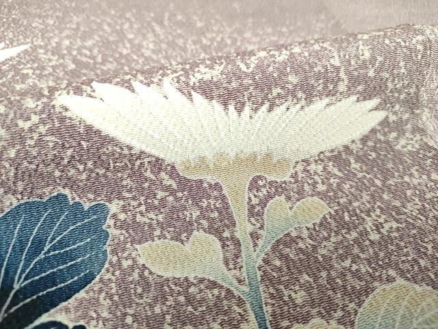 平和屋着物○訪問着 友禅 裏菊 たたき染め 鬼しぼ縮緬 正絹 逸品