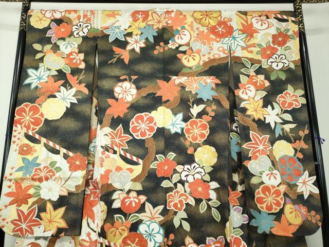 平和屋着物○京の名門 じゅらく謹製 訪問着 駒刺繍 花鳥文 金彩