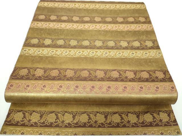 平和屋着物●西陣織　陰山織物謹製　箔屋清兵衛　六通柄袋帯　名物裂間道　本金箔　正絹　逸品　DAAV6765ps