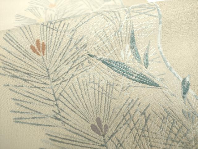 平和屋着物○六通柄袋帯 唐織 松竹梅寿 金糸 正絹 逸品 DAAV6778psの