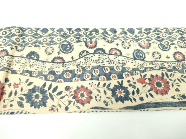 平和屋着物○九寸名古屋帯 紬地 花間道間道 正絹 逸品 DAAV6855psの