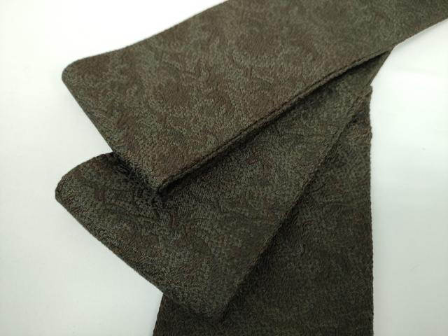 平和屋着物●男性　角帯　草花文　正絹　逸品　DAAV6857ps