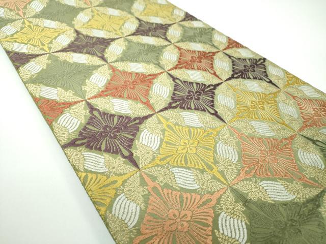 平和屋着物○六通柄袋帯 唐織 有職文様 金糸 正絹 逸品 DAAV6865ps