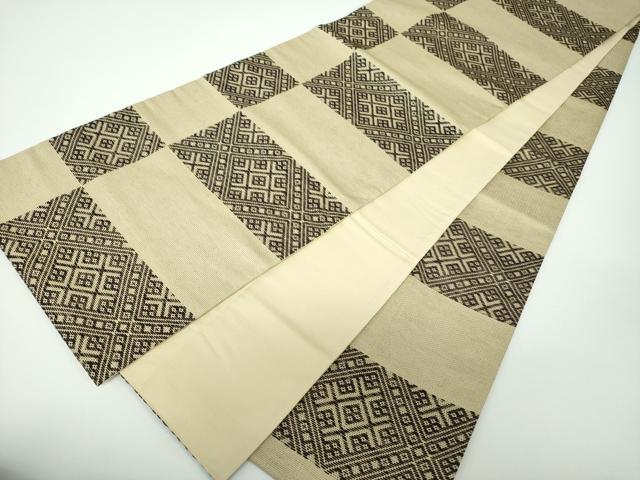 平和屋着物○両面 全通柄袋帯 花菱文 正絹 逸品 DAAV6871ps