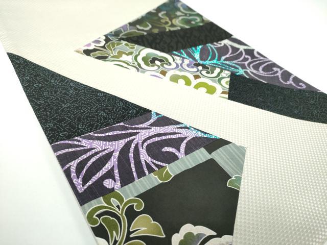 平和屋着物○太鼓柄袋帯 切嵌 花唐草文 正絹 逸品 DAAV6872ps 平和屋