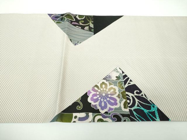 平和屋着物○太鼓柄袋帯 切嵌 花唐草文 正絹 逸品 DAAV6872ps 平和屋