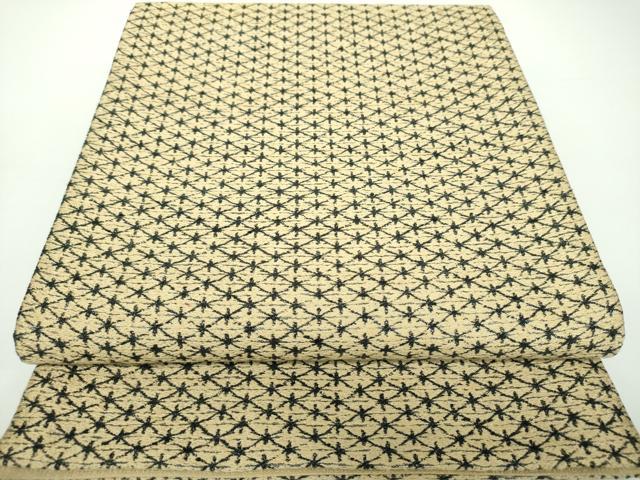 平和屋着物●六通柄袋帯　唐織　菱文　正絹　逸品　未使用　DAAV6893ps