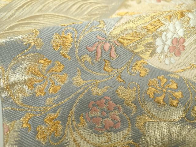 平和屋着物○西陣の名門 加納幸謹製 六通柄袋帯 唐織 色紙