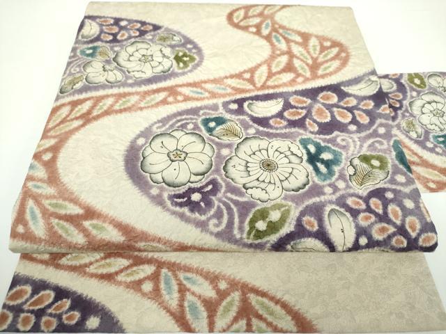 平和屋着物●九寸名古屋帯　作家物　絞り　辻が花　正絹　逸品　DAAV6943ps