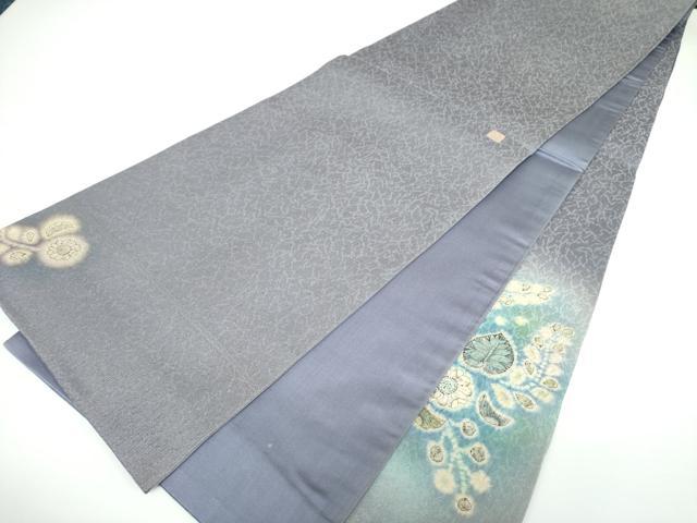 平和屋着物○太鼓柄袋帯 作家物 絞り 辻が花 銀通し地 正絹 逸品