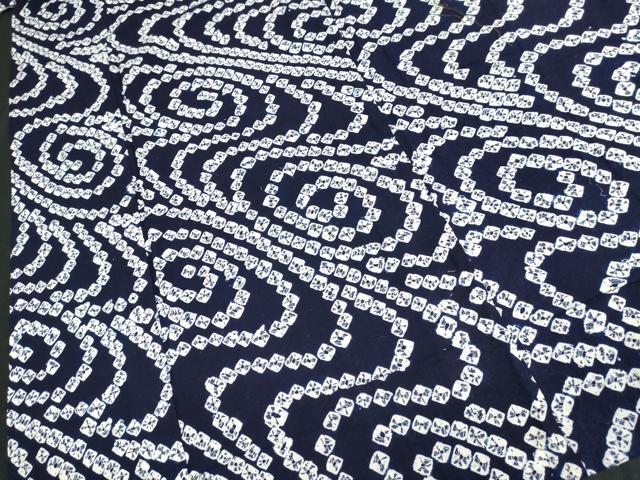 平和屋着物∴夏物 浴衣 有松鳴海絞り 流水文 綿 逸品 DAAV7269cd