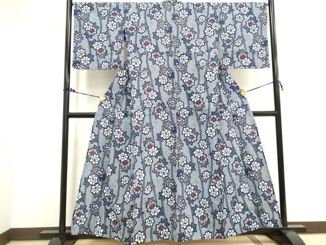 平和屋着物∴夏物　浴衣　枝花文　逸品　DAAV7308cd