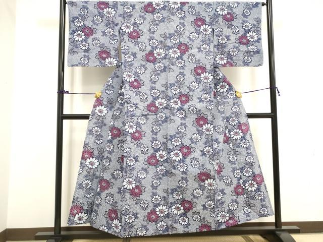 平和屋着物∴夏物　浴衣　花尽くし　綿　逸品　DAAV7309cd