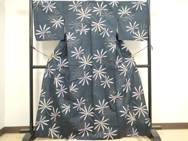 平和屋着物∴夏物　浴衣　舞花文　綿　逸品　DAAV7320cd