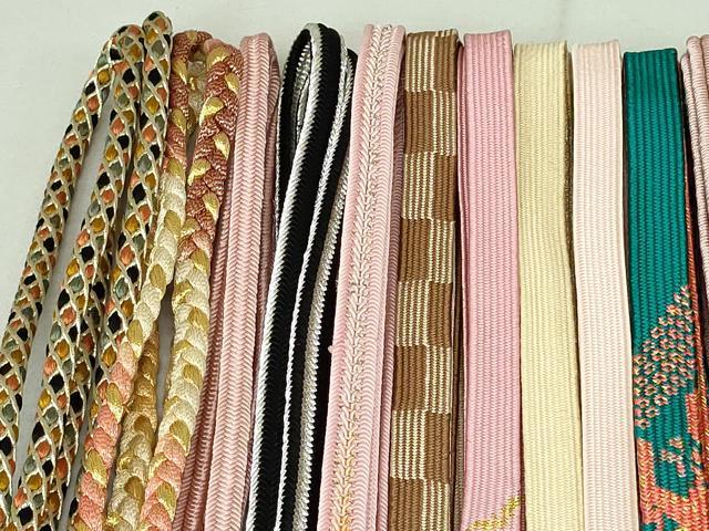 平和屋着物○和装小物 帯締め20本 高麗組 笹浪組 金銀糸