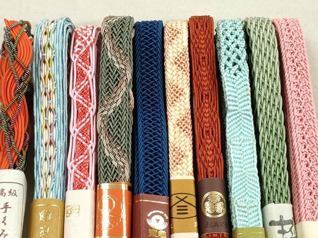 平和屋着物＊夏物 和装小物 帯締め10本 手くみ紐 草木染 金糸 東急