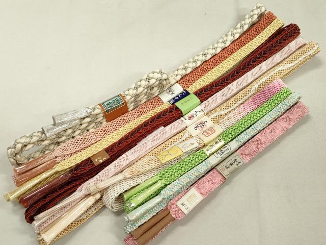 平和屋着物＊夏物　和装小物　帯締め10本　くみひも　手組紐　銀糸　逸品　未使用　DAAV8112by