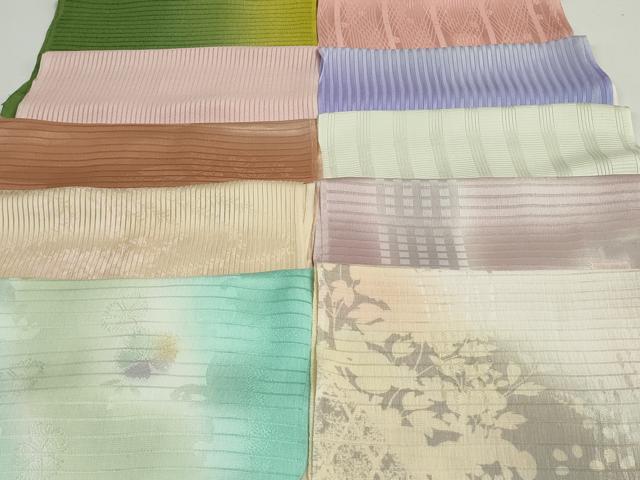 平和屋着物＊夏物　和装小物　帯揚げ10枚　正絹　逸品　DAAV8125by