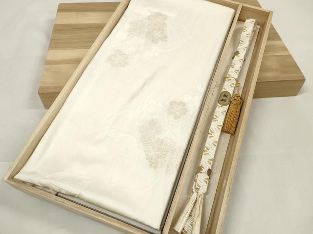 平和屋着物●和装小物　帯締め・帯揚げセット　礼装用　草花文　組紐　金糸　亀房付き　逸品　未使用　DAAV8234zzz