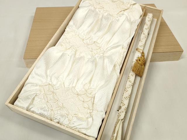 平和屋着物●和装小物　帯締め・帯揚げセット　礼装用　柄絞り　七宝　亀房付き　金糸　逸品　未使用　DAAV8236zzz