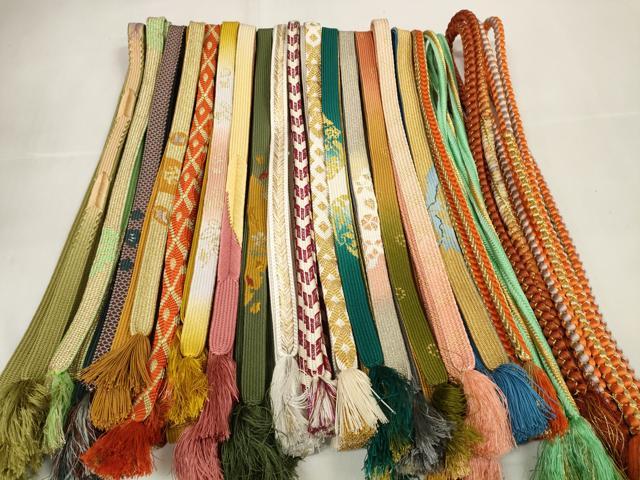 平和屋着物●和装小物　帯締め20本セット　高麗組　笹浪組　唐組　奈良組　金糸　逸品　DAAV8242zzz