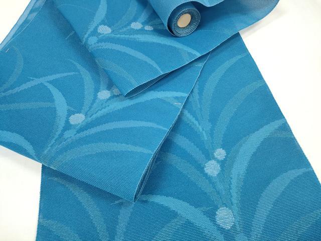 平和屋着物＊夏物　名古屋帯　帯反物　草花文　銀糸　未使用　DAAV8307zzz