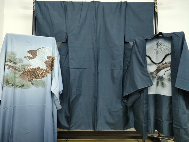 平和屋着物□男性 本場大島紬 アンサンブル・長襦袢セット 100亀甲