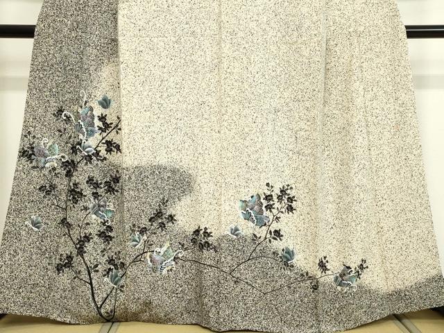 平和屋着物○訪問着 舞蝶枝花文 金銀彩 正絹 逸品 DAAV8587tw