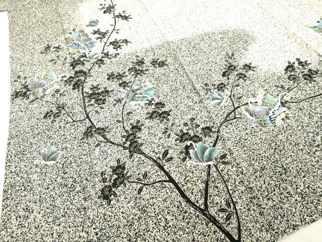 平和屋着物○訪問着 舞蝶枝花文 金銀彩 正絹 逸品 DAAV8587tw