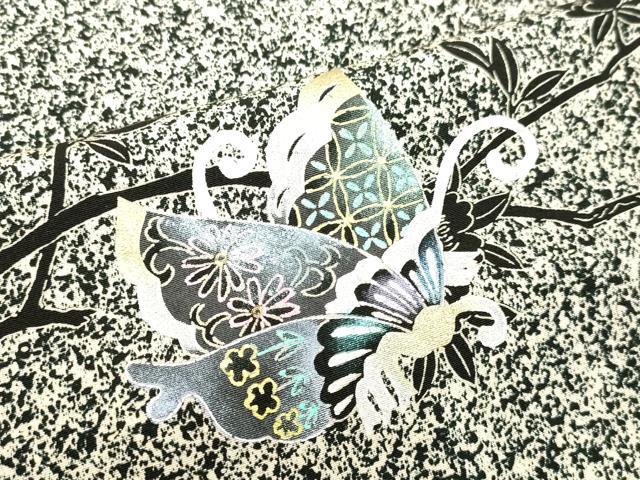 平和屋着物○訪問着 舞蝶枝花文 金銀彩 正絹 逸品 DAAV8587tw