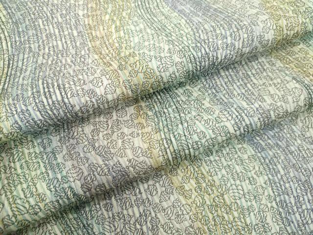 平和屋着物●上質なお召　変わり間道　正絹　逸品　DAAV8598tw