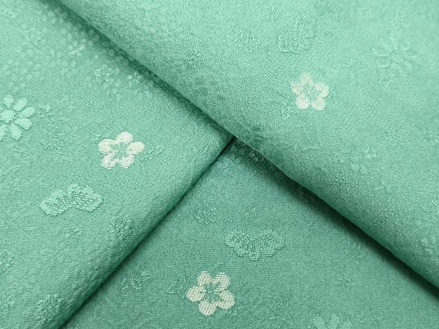 平和屋着物●本加賀友禅作家　柿本市郎　小紋　草花松文　銀糸　正絹　逸品　DAAV8625tw