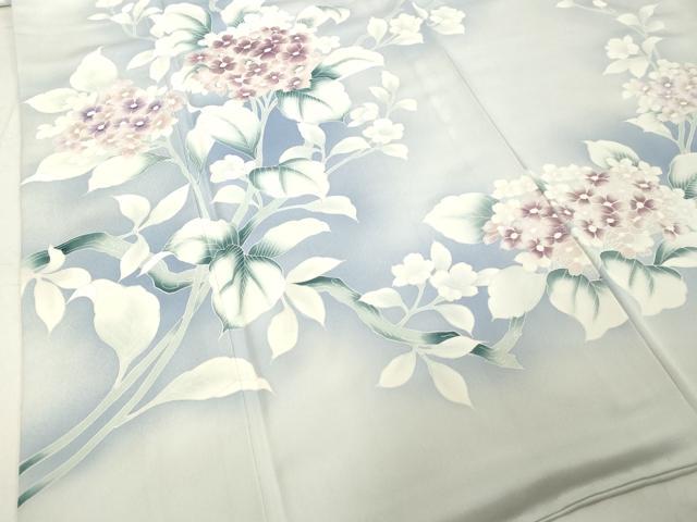 平和屋野田店■訪問着　紫陽花　暈し染め　逸品　BAAH9467jx