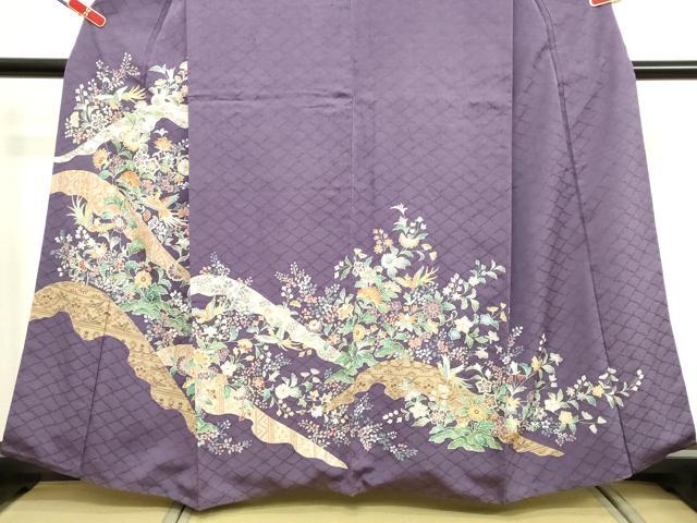 平和屋着物○訪問着 鳳凰更紗花文 金彩 正絹 逸品 DAAV8634tw