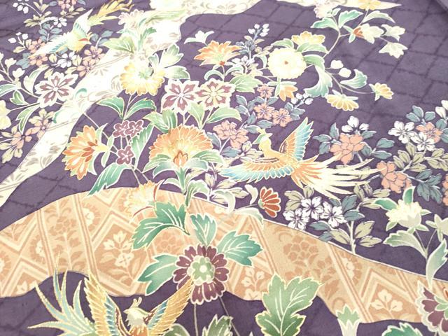 平和屋着物○訪問着 鳳凰更紗花文 金彩 正絹 逸品 DAAV8634tw