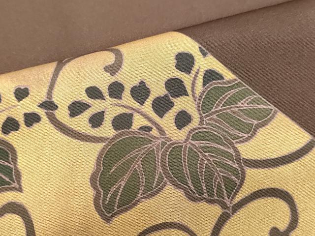 平和屋着物●訪問着　刺繍　切嵌花唐草文　金彩　正絹　逸品　未使用　DAAV8646tw 平和屋着物○訪問着 刺繍 切嵌花唐草文 金彩 正絹 逸品 未