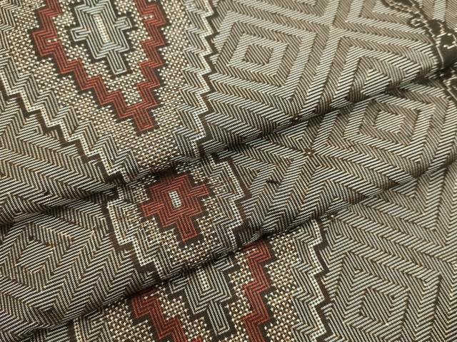 平和屋着物●本場大島紬　龍郷絣　菱間道　正絹　逸品　DAAV8656tw