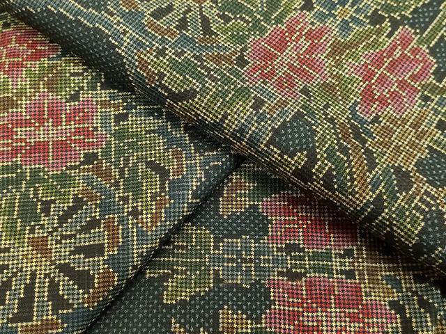 平和屋着物●本場大島紬　7マルキ　花車文　正絹　逸品　DAAV8695tw