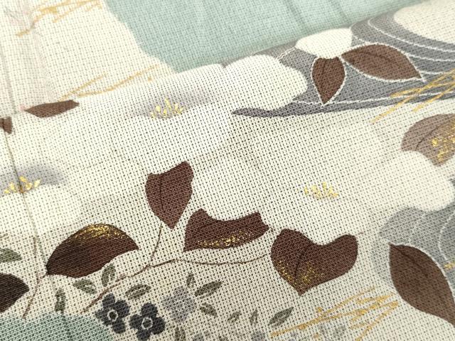 やまと誂製　薄紫 蔦葉模様　長襦袢 やまと誂製 薄紫 蔦葉模様 長襦袢 A 単衣 やまと誂製 花模様